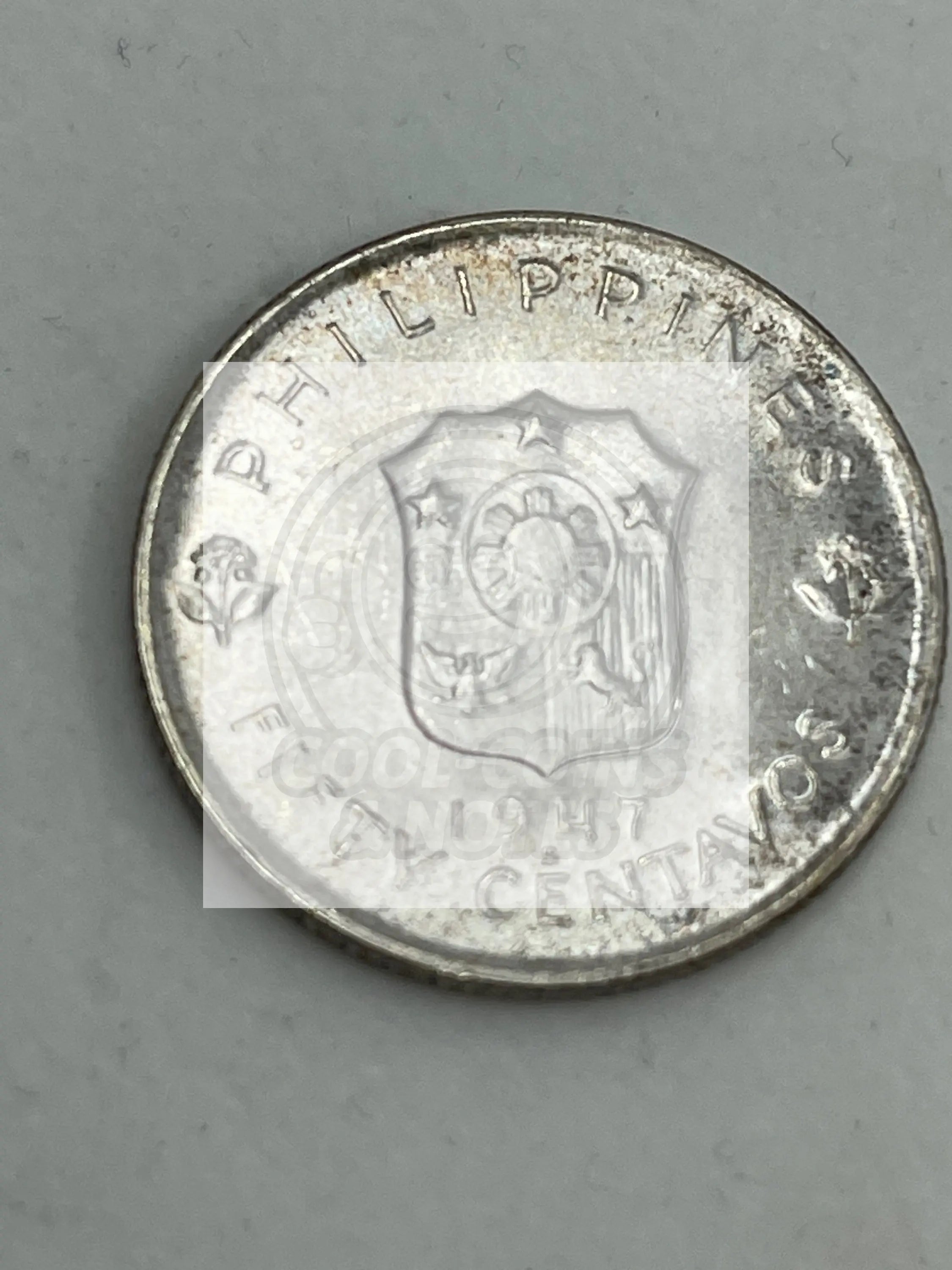 Philippines 1947 50 Centavos Coin Silver UNC KM 184 - Cool Coins & Notes