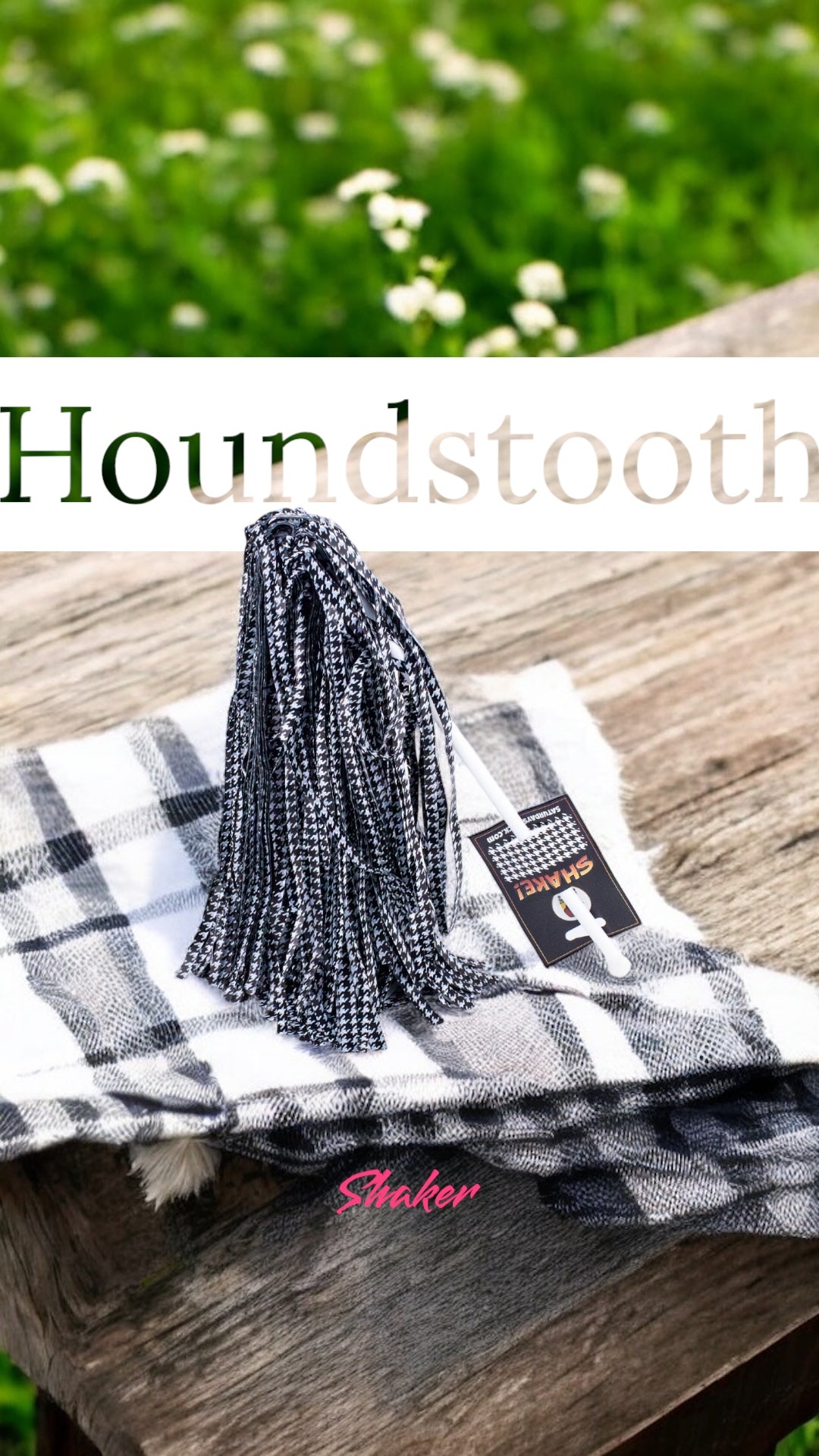 Houndstooth Pom-Poms Gameday Shakers for Alabama Fans