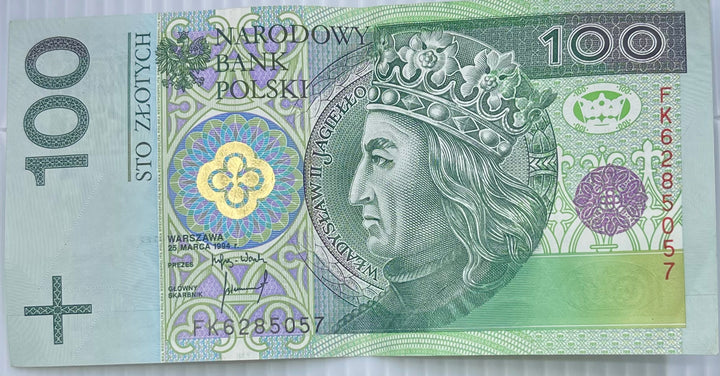 Poland 1994 100 Zloytch p-176 1st Issue Used Banknote - Cool Coins & Notes