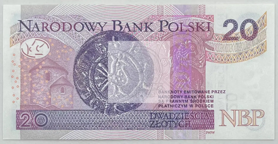 Poland 20 Zlotych Banknote, 2016, P-184b, UNC - Cool Coins & Notes