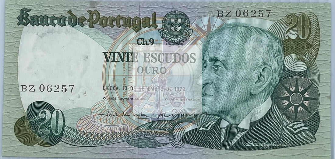 Portugal 1978 20 Escudos P176a UNC World Banknote Currency - Cool Coins & Notes