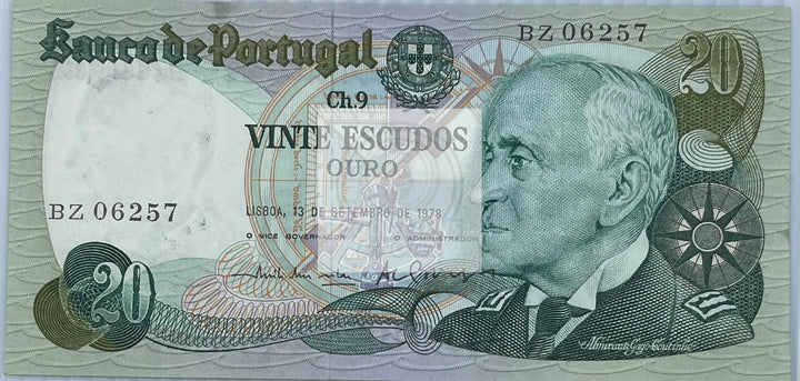 Portugal 1978 20 Escudos P176a UNC World Banknote Currency - Cool Coins & Notes
