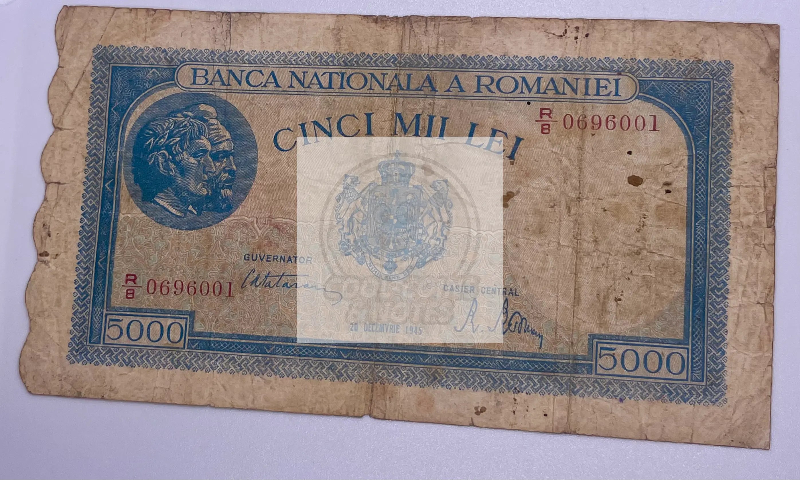 ROMANIA, 5000 LEI, P#56a, 1945, Used World Banknote - Cool Coins & Notes