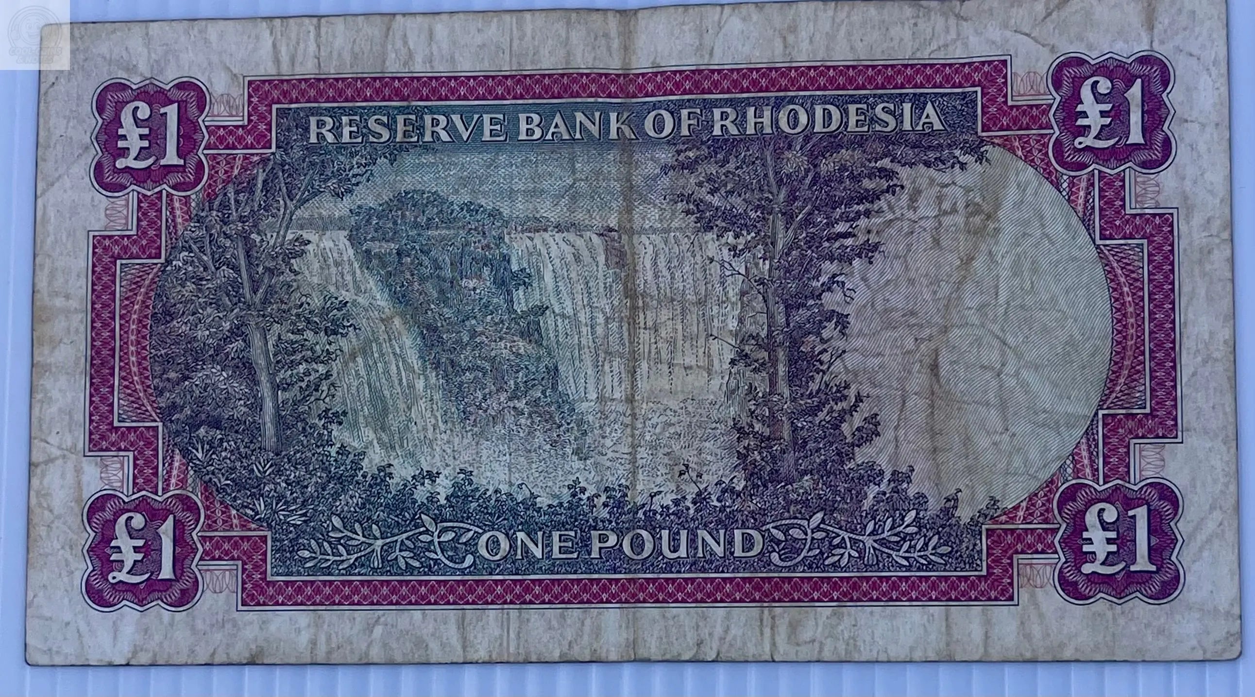 Rhodesia 1967 1 Dollar P-28 Victoria Falls, Used World Banknote Currency Cool Coins & Notes