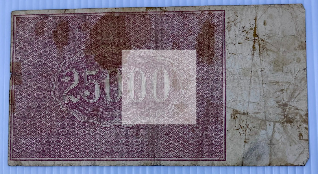 Russia 1921 25000 Rubles P-115 Soviet Civil War Used Banknote - Cool Coins & Notes