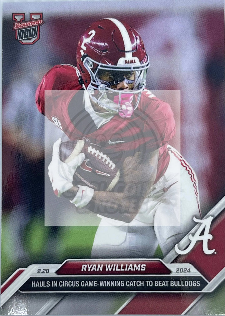 Ryan Williams - 2024 Bowman U NOW® Football Card 19 Alabama