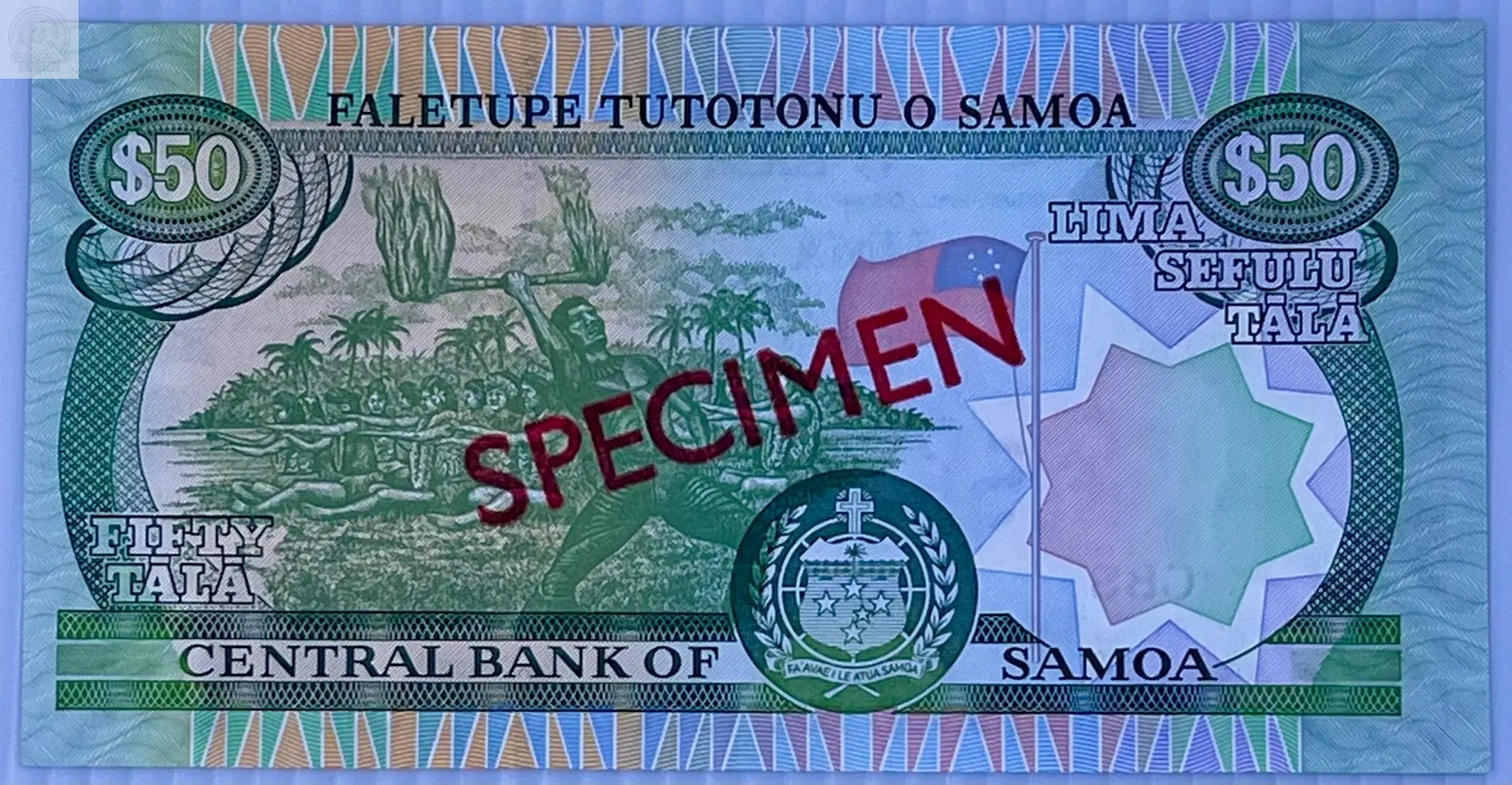 Samoa 1990 50 Tala P-29s UNC Specimen World Banknote Currency Cool Coins & Notes