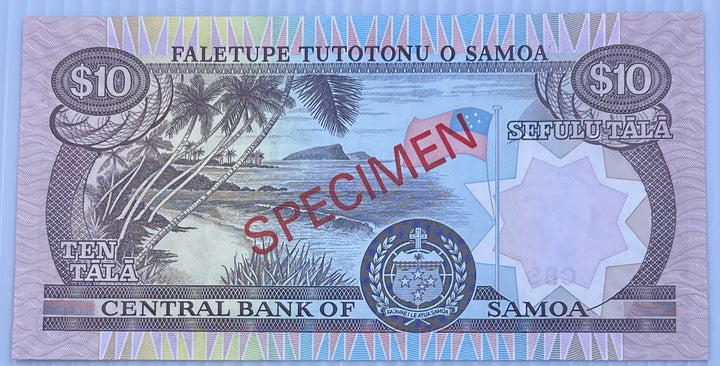 Samoa 2005 10 Tala P-34 UNC Specimen World Banknote Currency Cool Coins & Notes 