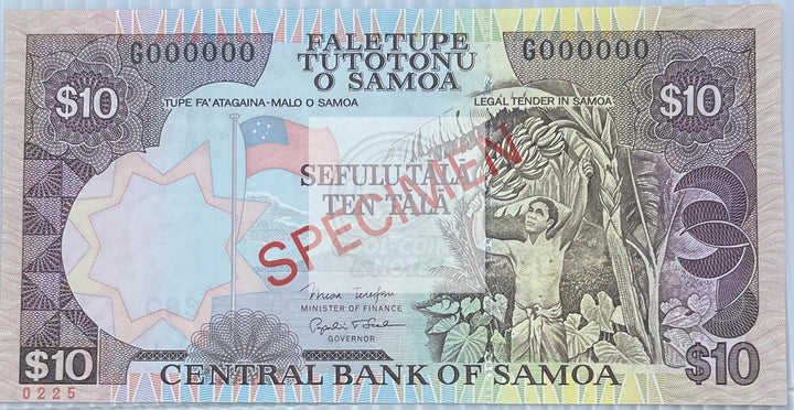 Samoa 2006 100 Tala P-37s UNC Specimen World Banknote Currency - Cool Coins & Notes