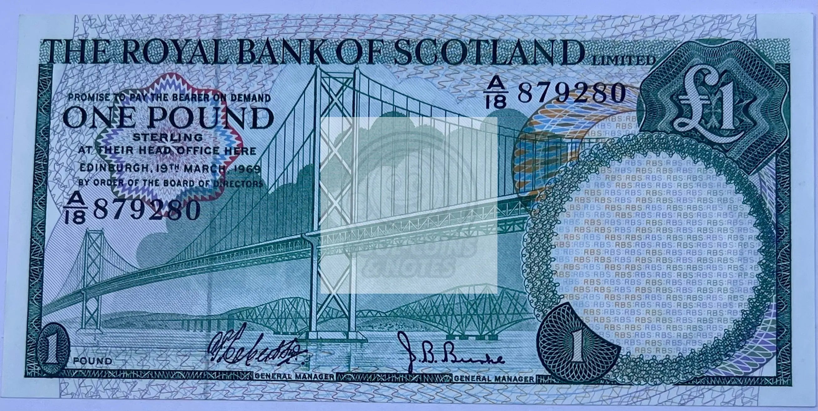 Scotland 1969 1 Pound P-329 UNC World Banknote Cool Coins & Notes 