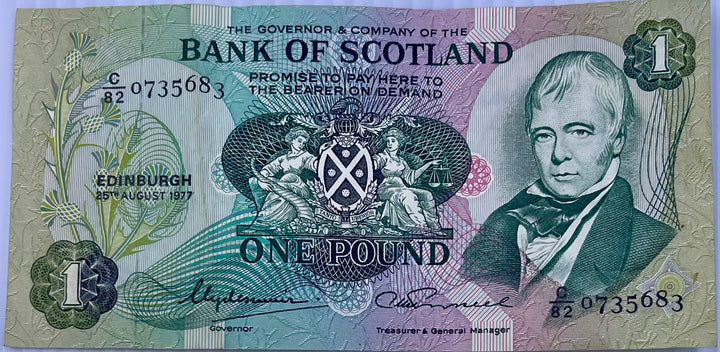Scotland 1975 1 Pound P-111 Used World Banknote - Cool Coins & Notes