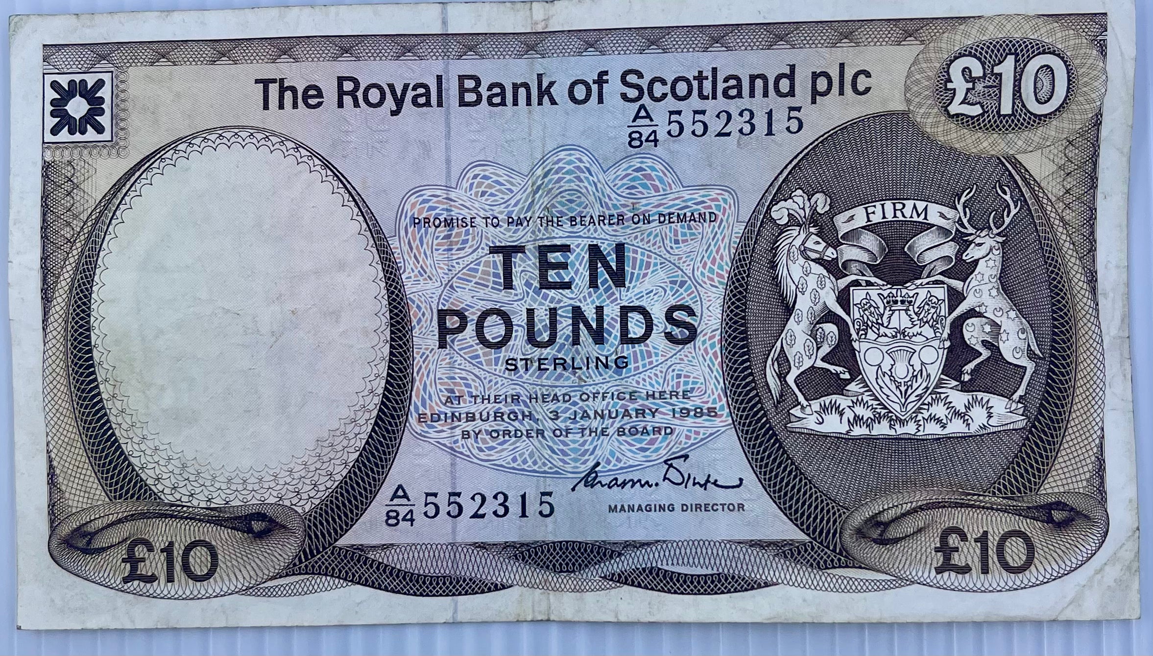 Scotland 1984 10 Pounds P-343 Used World Banknote Cool Coins & Notes 
