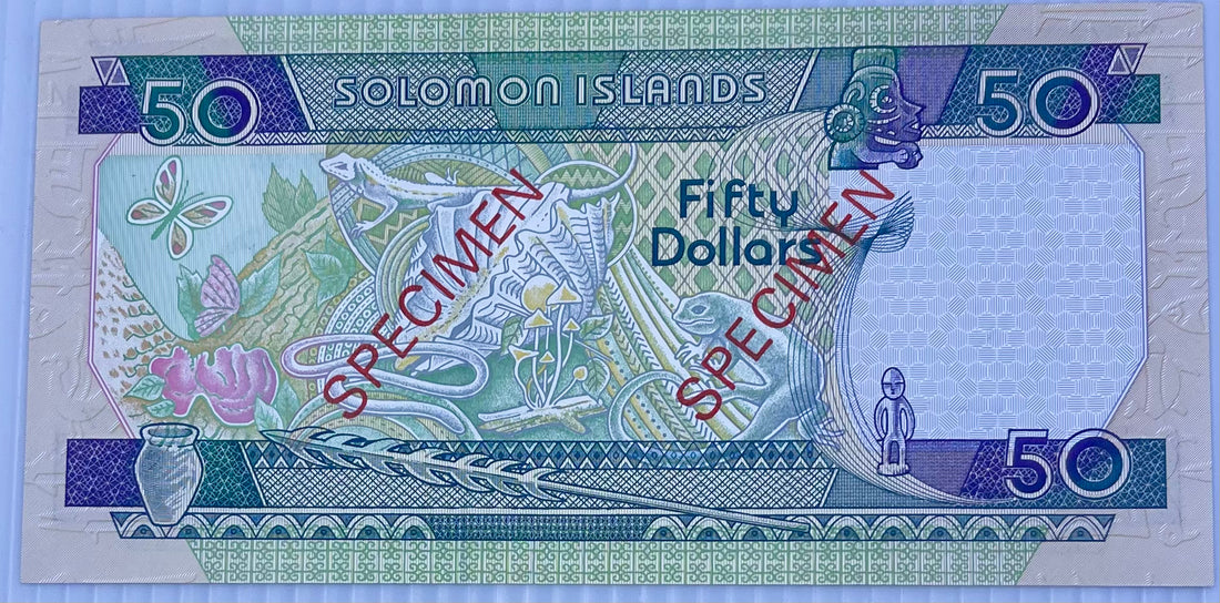Solomon Islands 1996 50 Dollars P-22s UNC Specimen Banknote Cool Coins & Notes