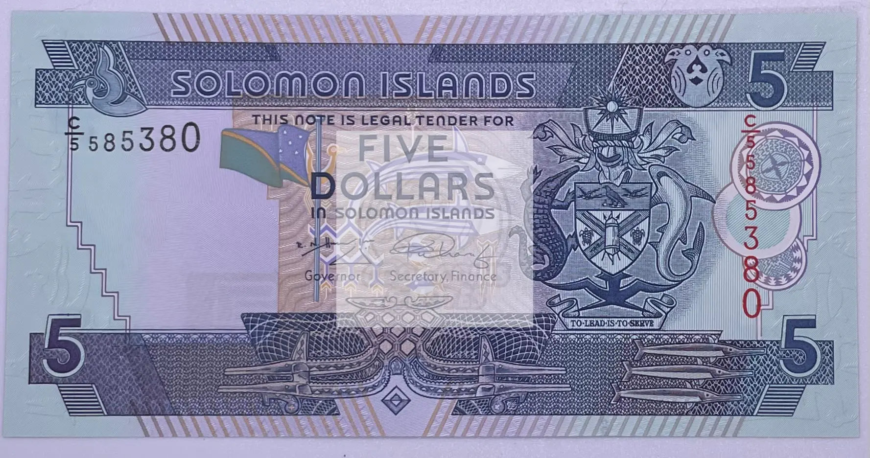 Solomon Islands 5 Dollars, 1986 ND, P-14, UNC - Cool Coins & Notes