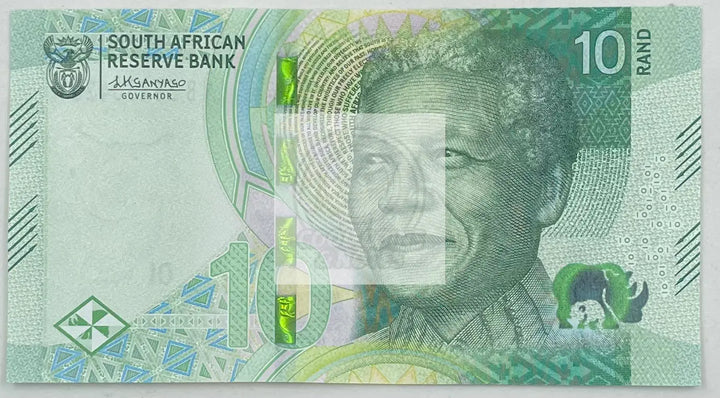 South Africa 2023 10 Rand P-148 UNC Rhino World Banknote Currency - Cool Coins & Notes