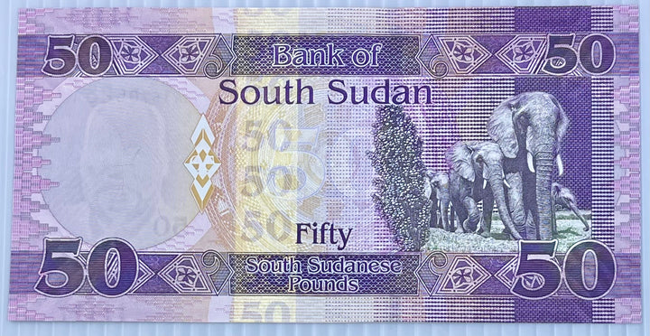 South Sudan 2017 50 Pounds P14-c UNC Banknote Elephants - Cool Coins & Notes