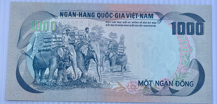 South Vietnam 1972 1000 Dong P-34 UNC Banknote - Cool Coins & Notes