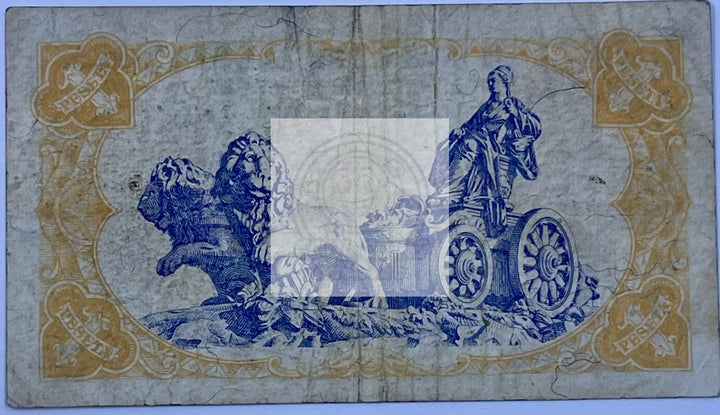Spain 1937 1 Peseta P-94 Used World Banknote Cool Coins & Notes 