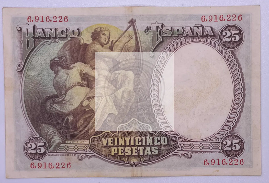 Spain Espana 25 Pesetas 25-4-1931 Pick 81 Banknote - Cool Coins & Notes