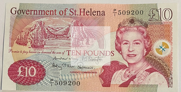St. Helena 10 Pounds Banknote, 2012, P-12b, UNC QEII World Banknote Currency - Cool Coins & Notes