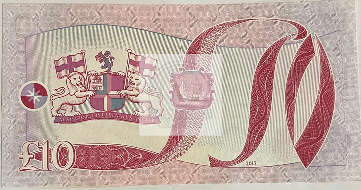 St. Helena 10 Pounds Banknote, 2012, P-12b, UNC QEII World Banknote Currency - Cool Coins & Notes