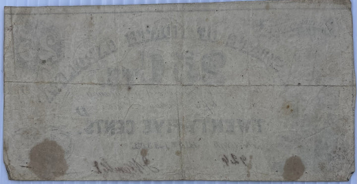 State of North Carolina 1862 25 Cents P-S2357a Banknote - Cool Coins & Notes