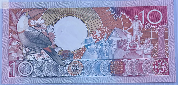 Suriname 1986 10 Gulden P-131 UNC World Banknote Cool Coins & Notes
