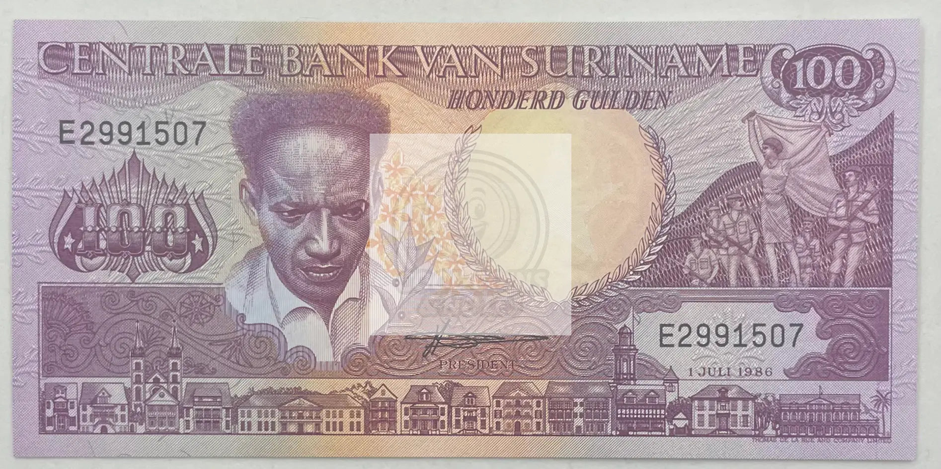 Suriname 1986 100 Gulden P-133a.1 UNC, World Banknote - Cool Coins & Notes