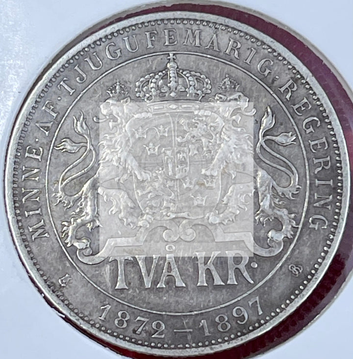 Sweden 1897 2 Kroner Silver Coin KM 762

Jubilee Commemorative - Cool Coins & Notes