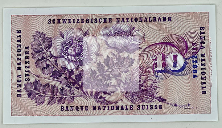 Switzerland 10 francs 1967 P-45 45m UNC Banknote - Cool Coins & Notes