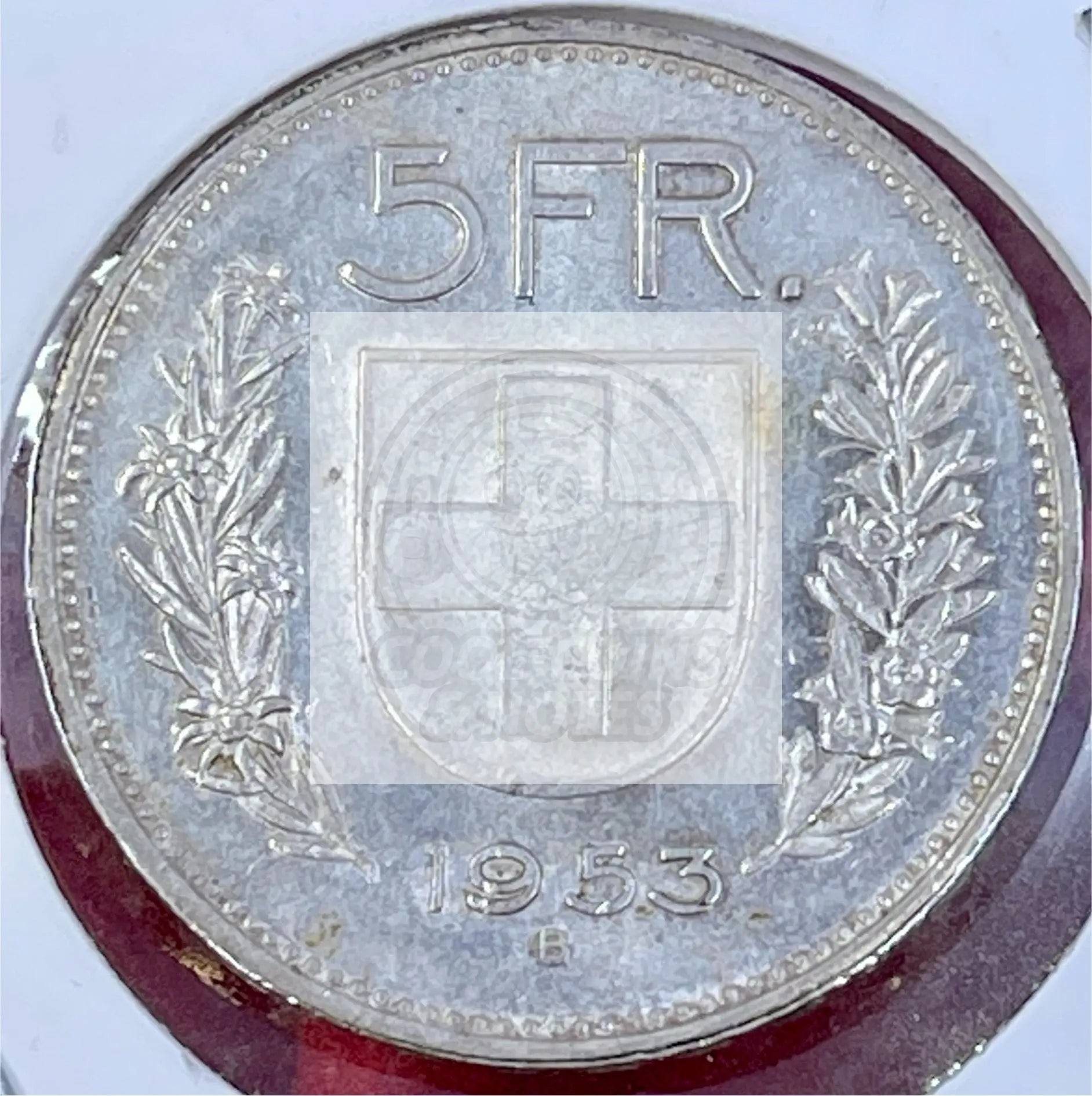 Switzerland 1953 E 5 Francs Silver Coin KM #40 - Cool Coins & Notes