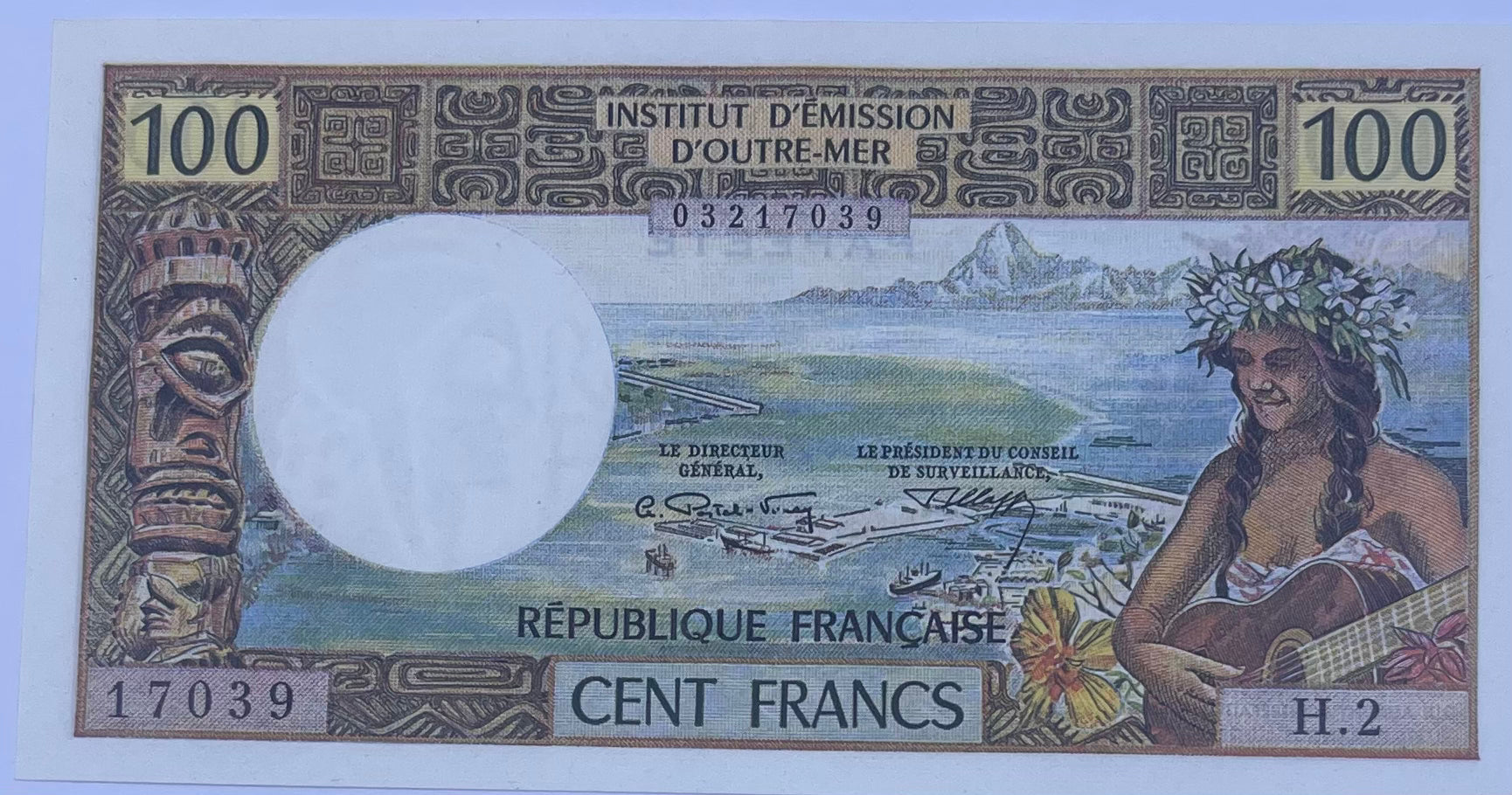Tahiti 1973 100 Francs P24 UNC World Banknote Cool Coins & Notes 