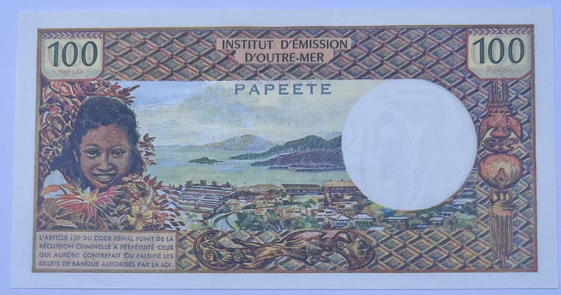 Tahiti 1973 100 Francs P24 UNC World Banknote Cool Coins & Notes 