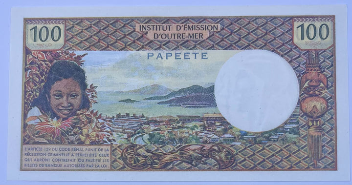 Tahiti 1973 100 Francs P24 UNC World Banknote Cool Coins & Notes 