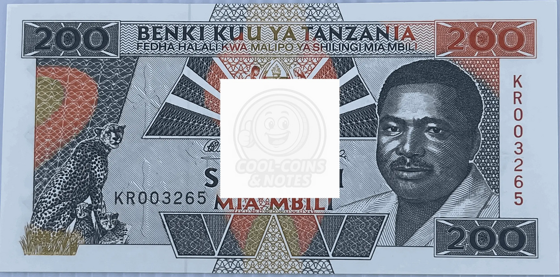 Tanzania 1993 200 Shillings P25-a Nenki Kuu UNC World Banknote