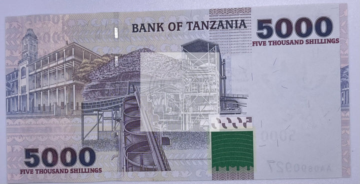 Tanzania 2019 ND - 5000 shillings - Pick 43, UNC Banknote Rhino - Cool Coins & Notes
