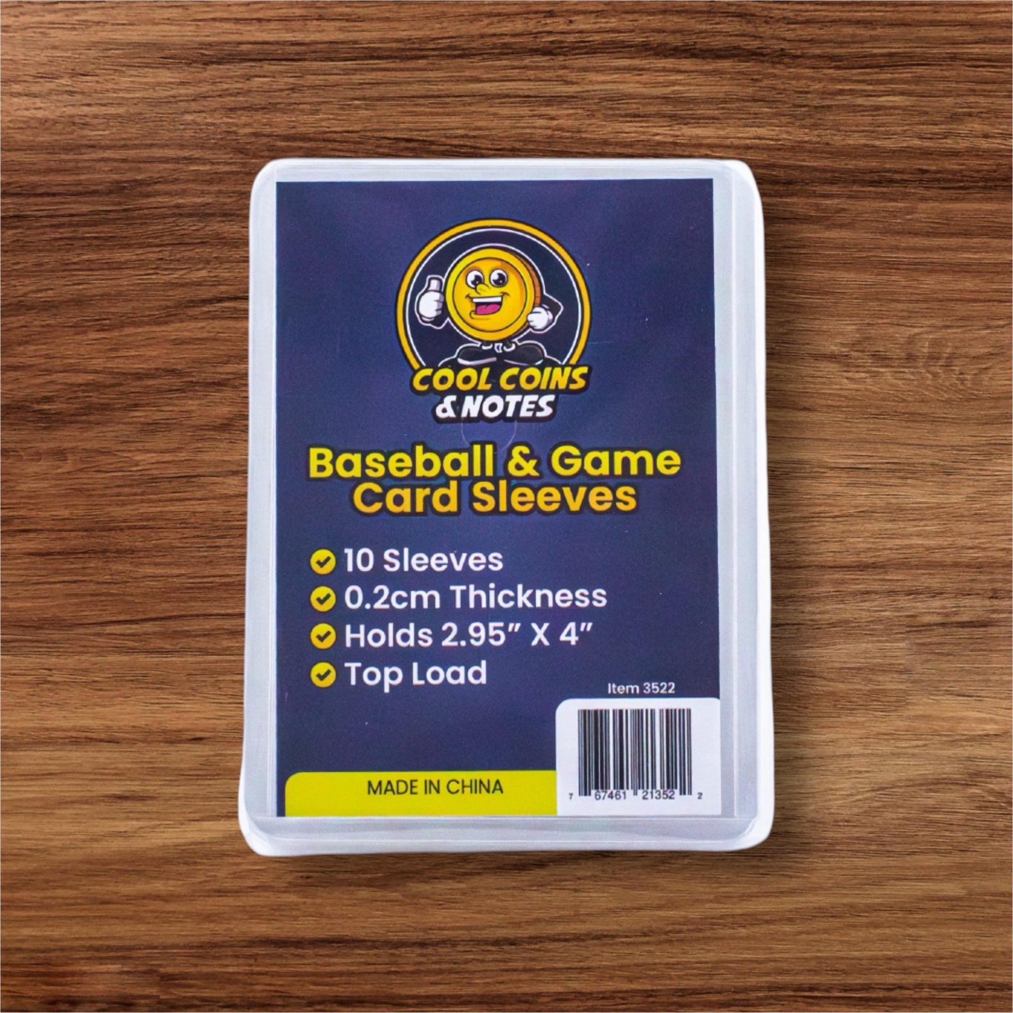 10 Clear Baseball Game Rigid Card Sleeves Topload Holders 3" X 4" Cool Coins & Notes