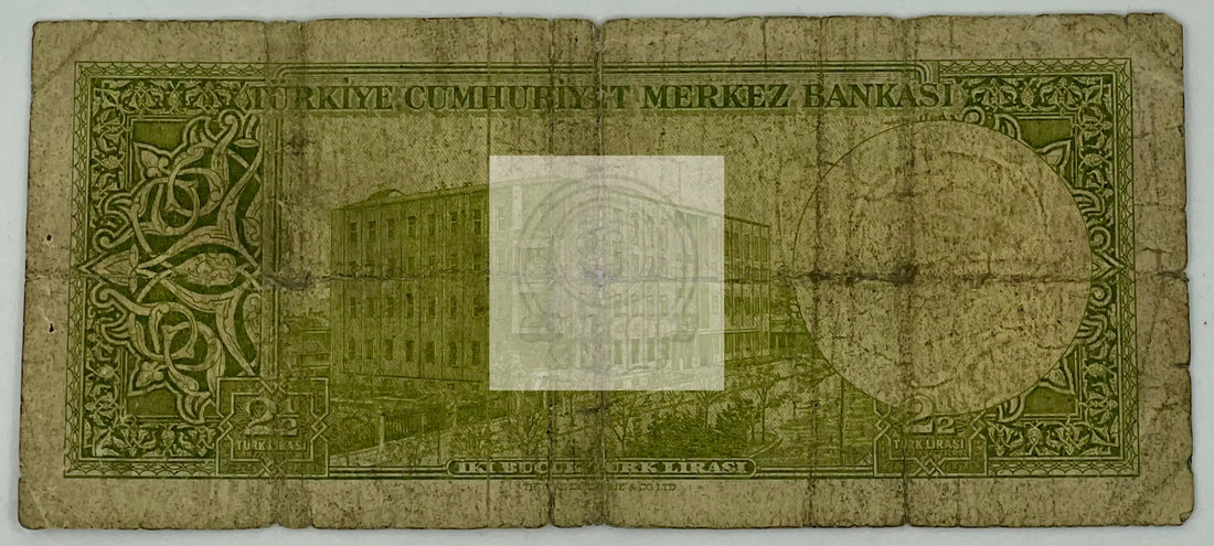 Turkey 1960-1966 2 1/2 Lira P-153a, Used Banknote - Cool Coins & Notes