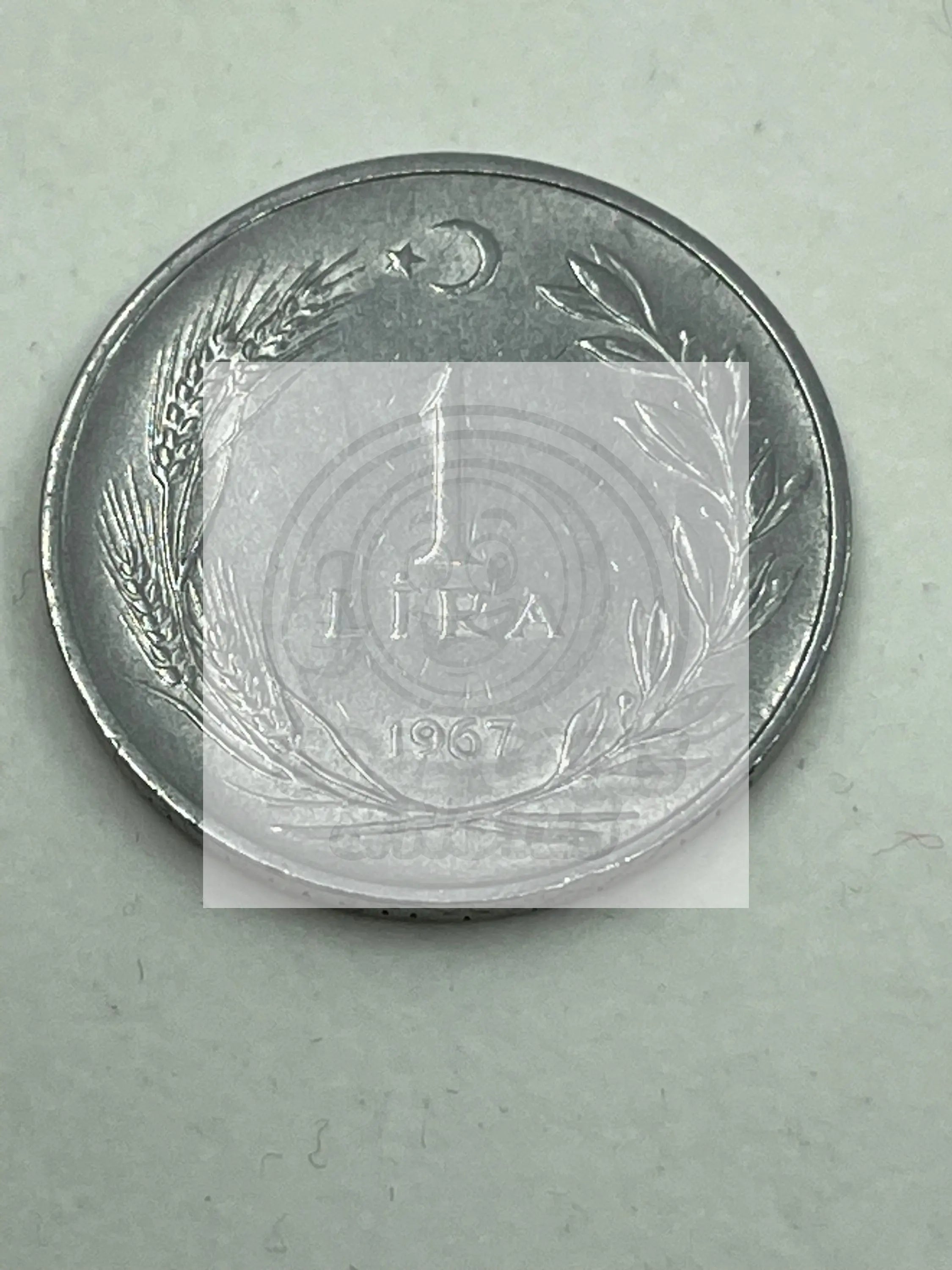 Turkey 1967 1 Lira Coin UNC - Cool Coins & Notes