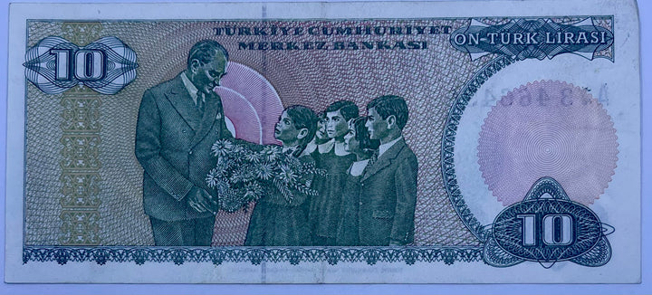 Turkey 1979 10 Lira P-192 Used World Banknote Cool Coins & Notes 