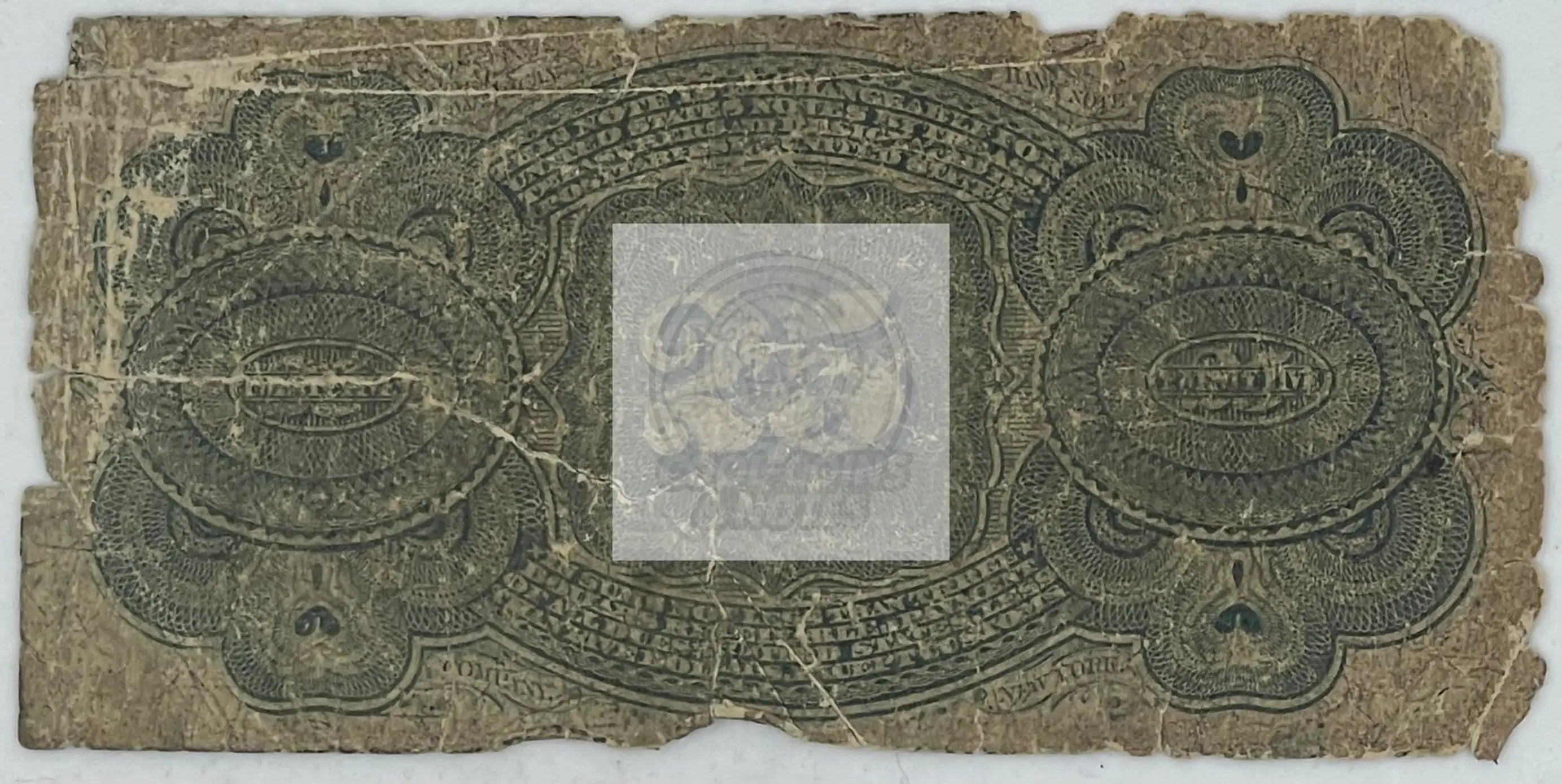 USA 1863 25 Cents P-118b TEAR, Used World Banknote - Cool Coins & Notes