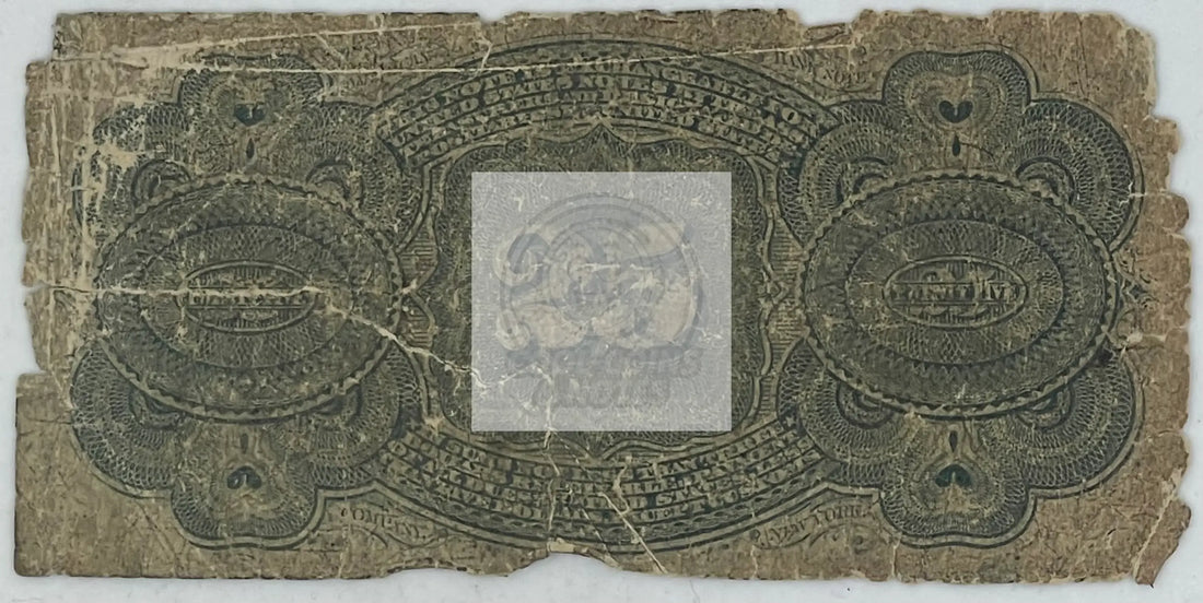 USA 1863 25 Cents P-118b TEAR, Used World Banknote - Cool Coins & Notes