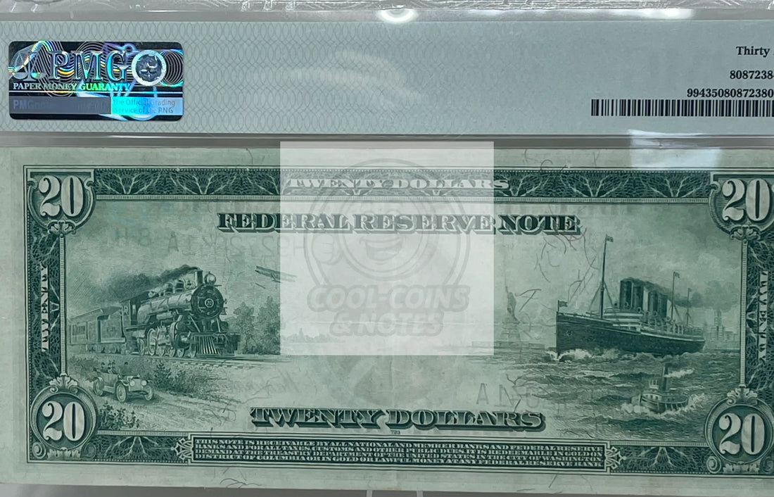 USA 1914 20 Dollar Federal Reserve Note St. Louis FR#994 PMG 35 Banknote SM - Cool Coins & Notes