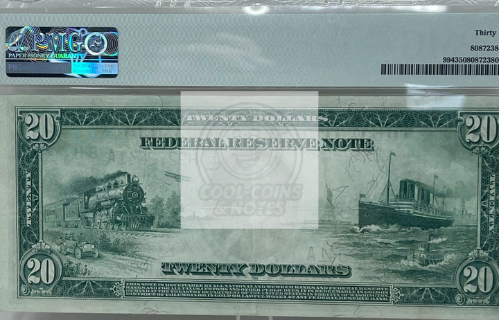 USA 1914 20 Dollar Federal Reserve Note St. Louis FR#994 PMG 35 Banknote SM - Cool Coins & Notes