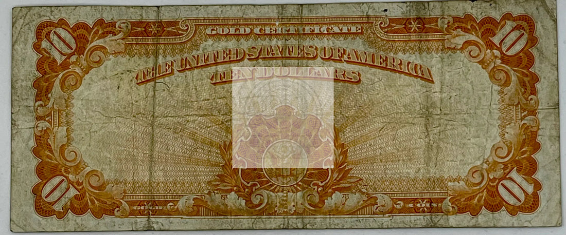 USA 1922 10 Dollar Gold Certificate FR. # 1173, Used World Banknote - Cool Coins & Notes