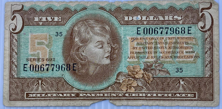 USA 1970 5 Dollars PM-96 Used Banknote - Cool Coins & Notes