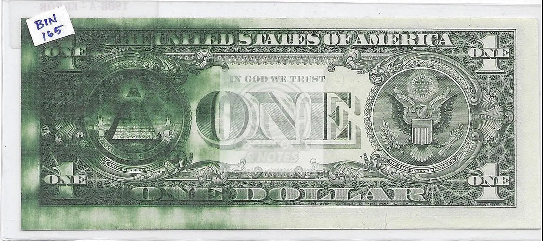 USA 1988 A $1 Error Fr# 1915E UNC Ink Smear Flooded Plate Banknote - Cool Coins & Notes