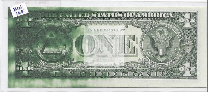 USA 1988 A $1 Error Fr# 1915E UNC Ink Smear Flooded Plate Banknote - Cool Coins & Notes