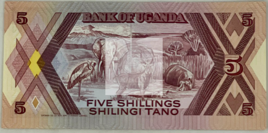 Uganda 5 Shillings Banknote, 1987, P-27, UNC World Banknote - Cool Coins & Notes