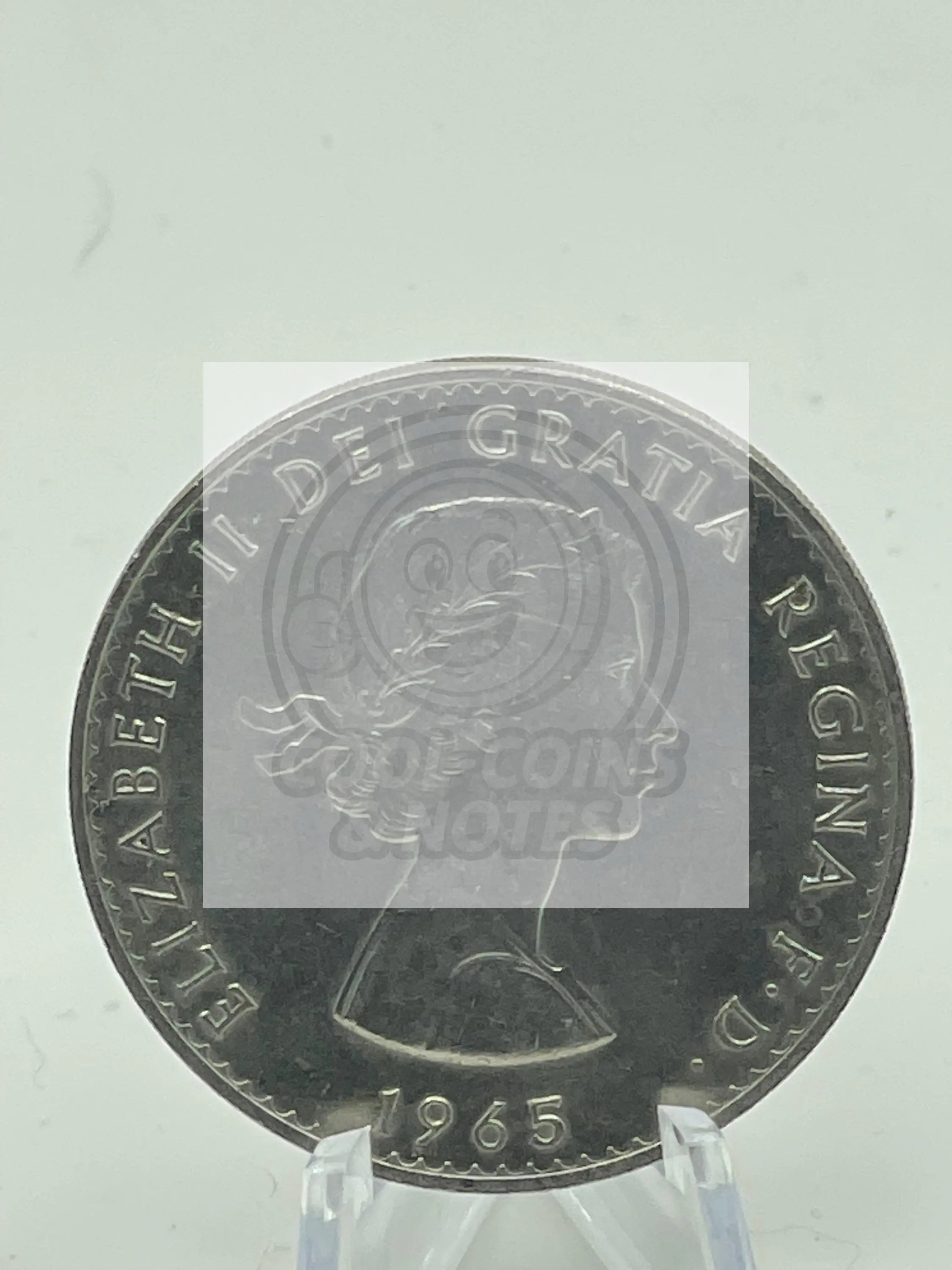 United Kingdom 1 Crowne KM 910 (Death of Prime minister Churchill ); 1965 Copper - Cool Coins & Notes